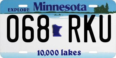 MN license plate 068RKU