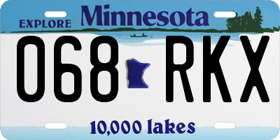 MN license plate 068RKX