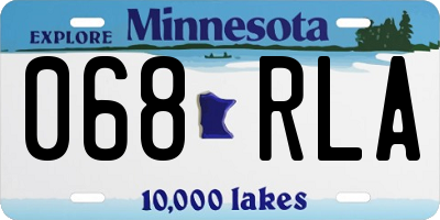 MN license plate 068RLA