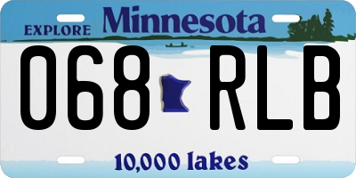 MN license plate 068RLB