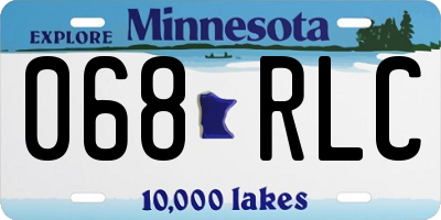 MN license plate 068RLC