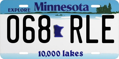 MN license plate 068RLE