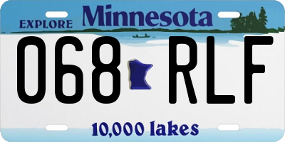 MN license plate 068RLF
