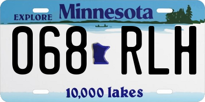 MN license plate 068RLH