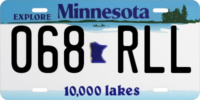 MN license plate 068RLL