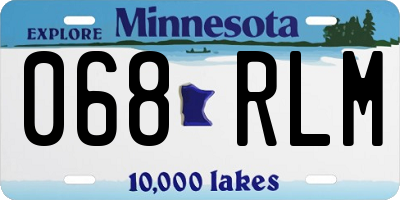 MN license plate 068RLM