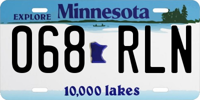 MN license plate 068RLN