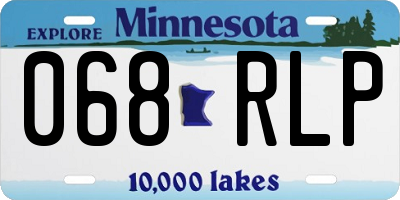 MN license plate 068RLP