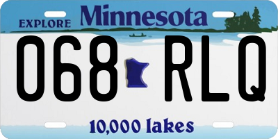 MN license plate 068RLQ