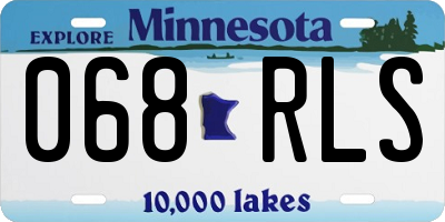 MN license plate 068RLS