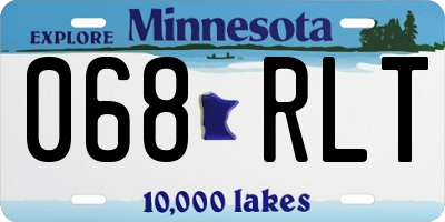 MN license plate 068RLT