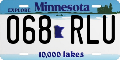 MN license plate 068RLU