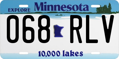 MN license plate 068RLV