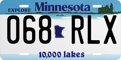MN license plate 068RLX