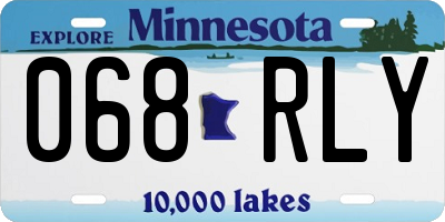 MN license plate 068RLY