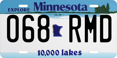 MN license plate 068RMD