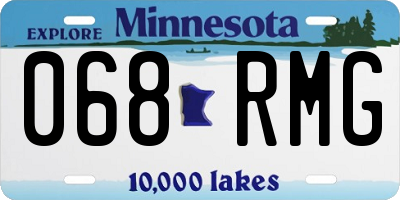 MN license plate 068RMG