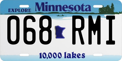 MN license plate 068RMI