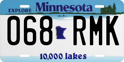 MN license plate 068RMK