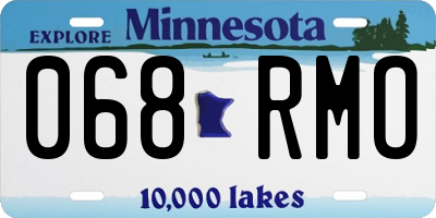 MN license plate 068RMO