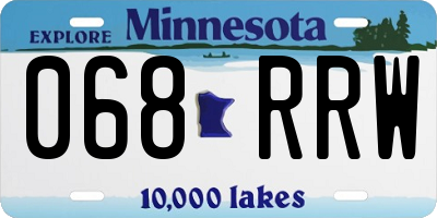 MN license plate 068RRW
