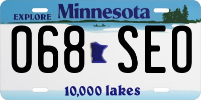 MN license plate 068SEO