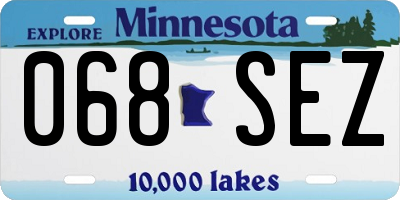 MN license plate 068SEZ