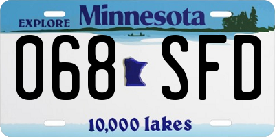 MN license plate 068SFD