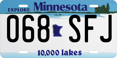 MN license plate 068SFJ