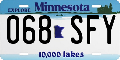 MN license plate 068SFY