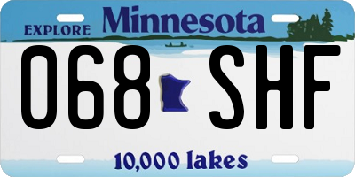 MN license plate 068SHF