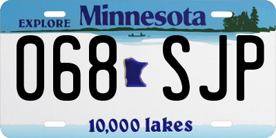 MN license plate 068SJP