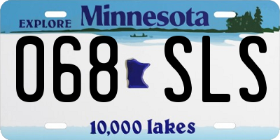 MN license plate 068SLS
