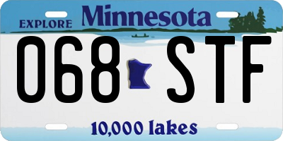 MN license plate 068STF