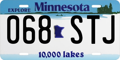 MN license plate 068STJ