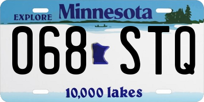 MN license plate 068STQ