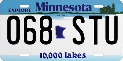 MN license plate 068STU