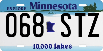MN license plate 068STZ