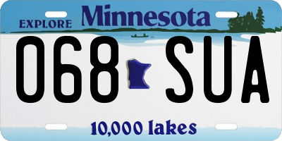 MN license plate 068SUA