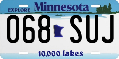 MN license plate 068SUJ