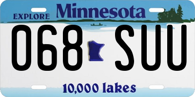 MN license plate 068SUU