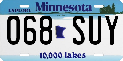 MN license plate 068SUY