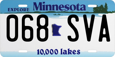 MN license plate 068SVA