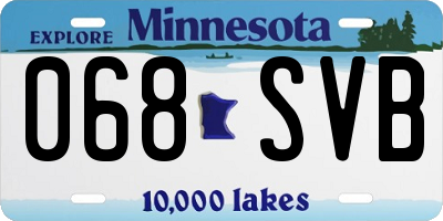 MN license plate 068SVB