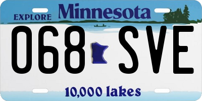 MN license plate 068SVE