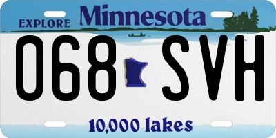 MN license plate 068SVH