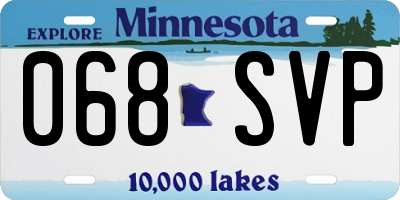 MN license plate 068SVP
