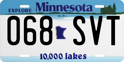 MN license plate 068SVT