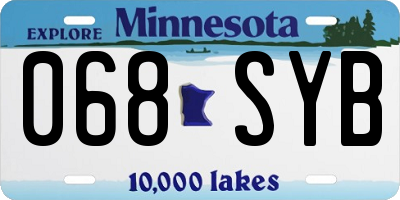 MN license plate 068SYB