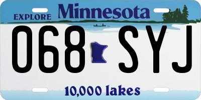 MN license plate 068SYJ